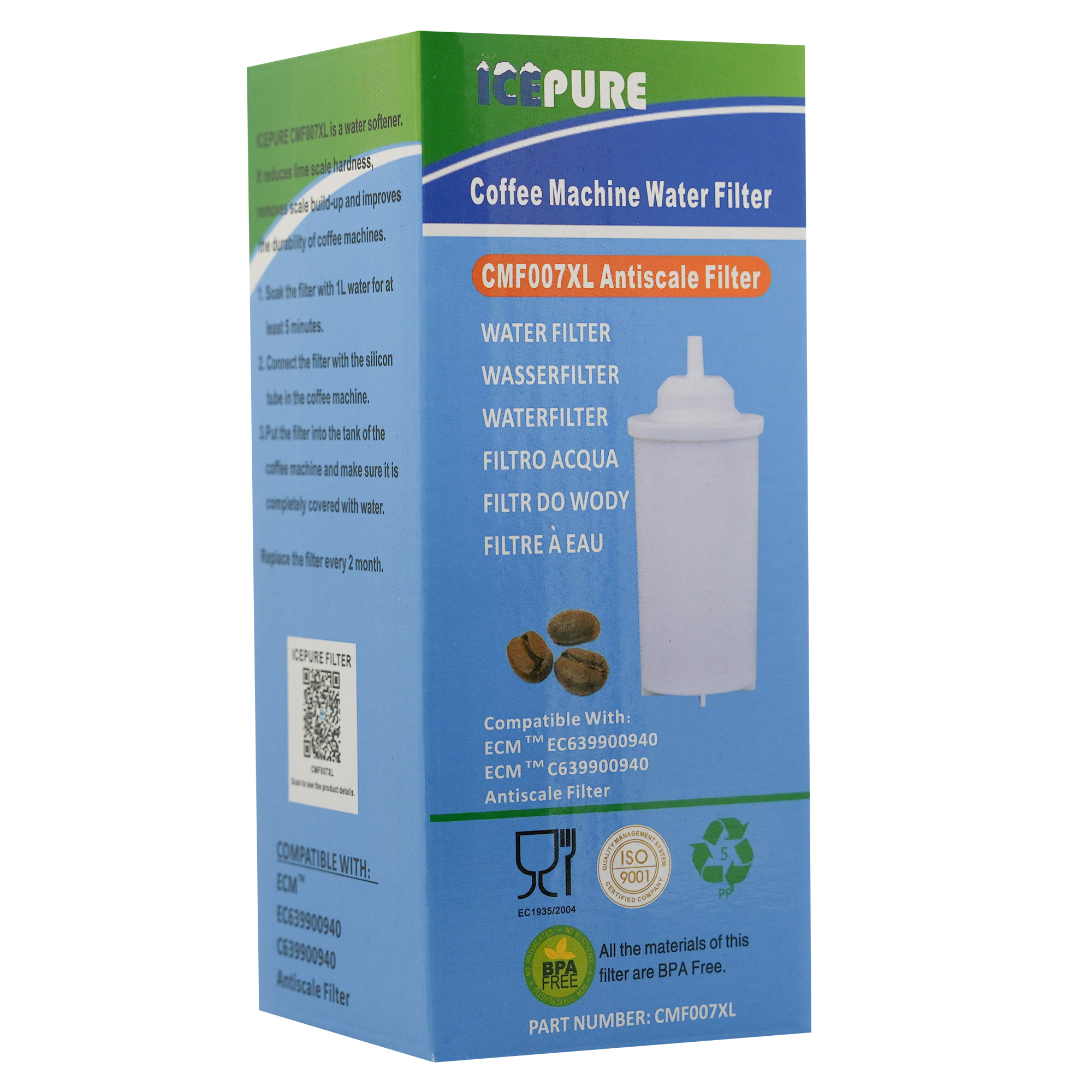 Icepure Wasserfilter CMF007XL für manuelle Espressomaschinen