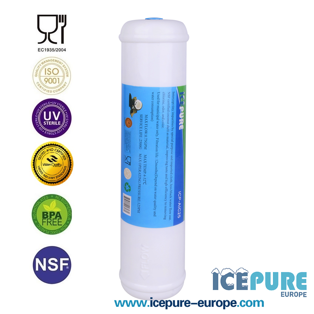 Alapure Inline-Kohle-Wasserfilter BIG ALA-AIC25