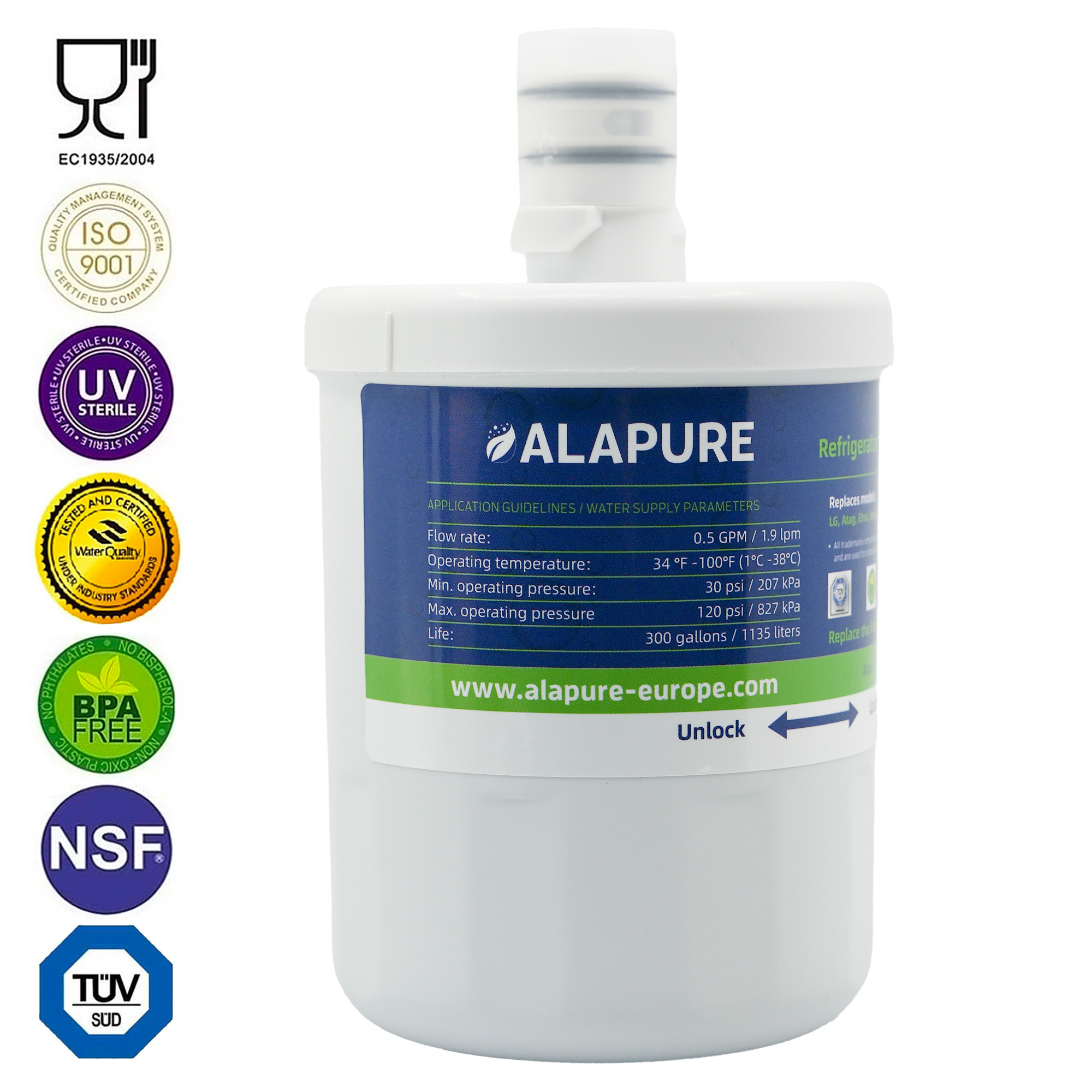 Alapure Wasserfilter Geeignet Für Purofilter 53-Wf-05PF