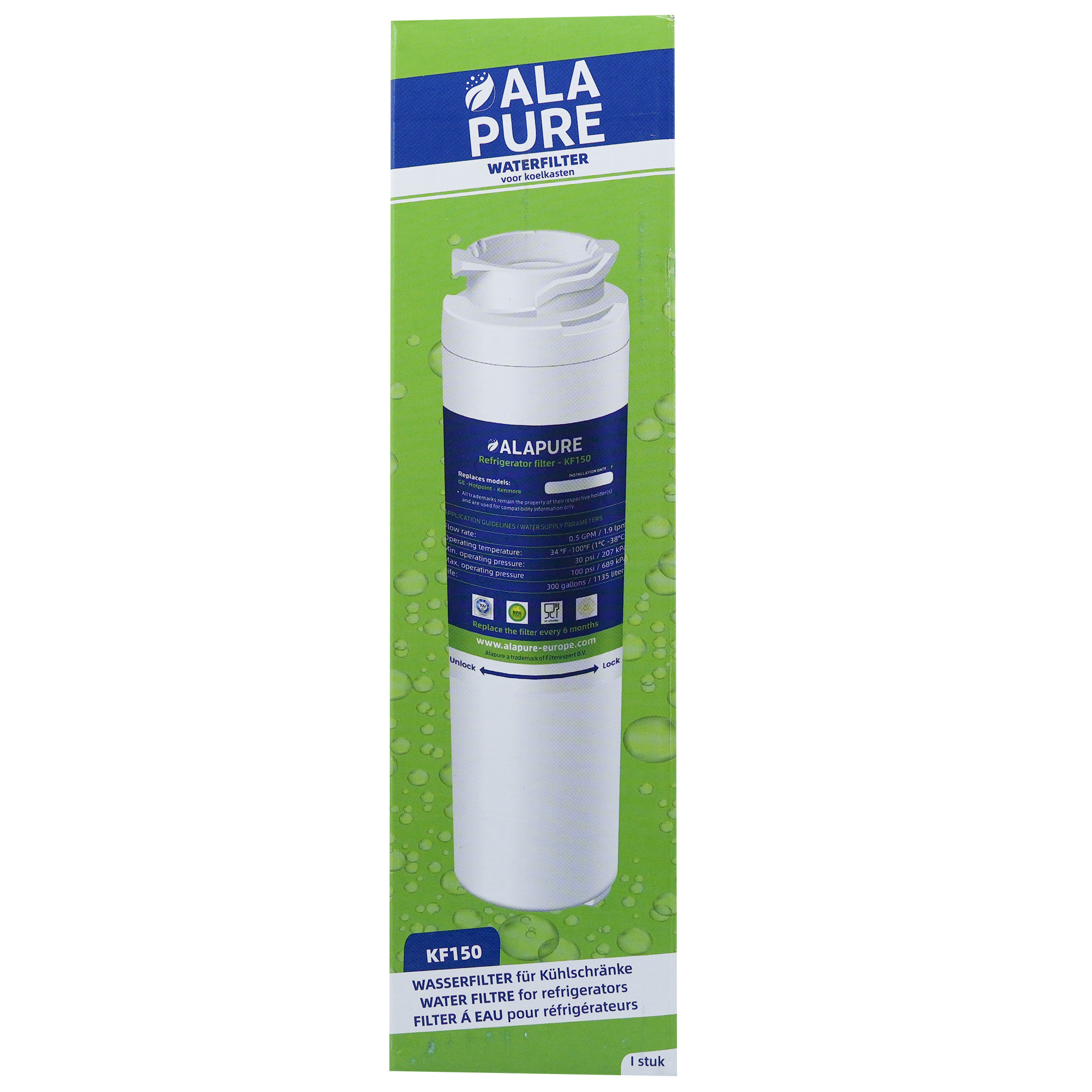 Alapure Wasserfilter geeignet für GE MSWF