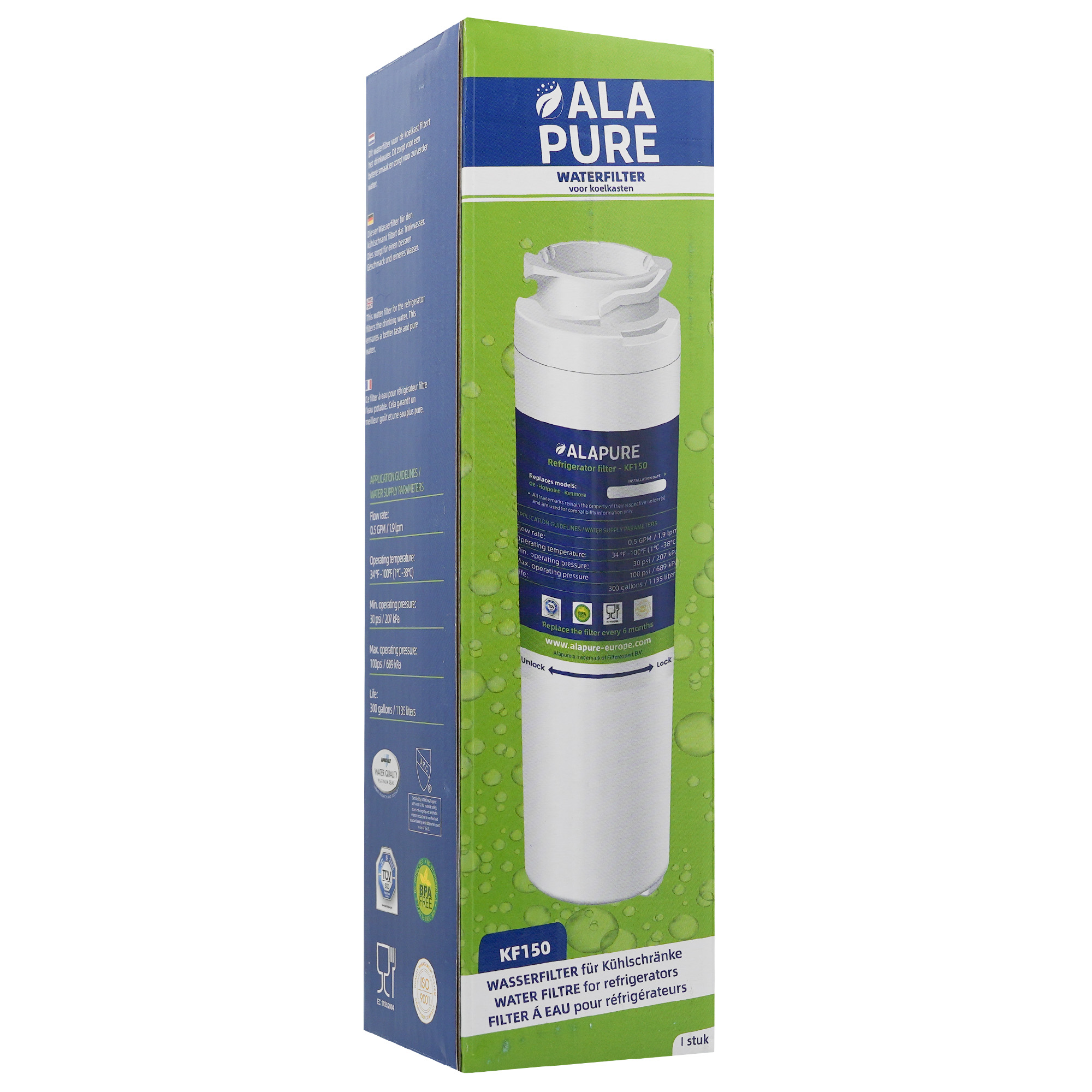 Alapure Wasserfilter geeignet für GE MSWF