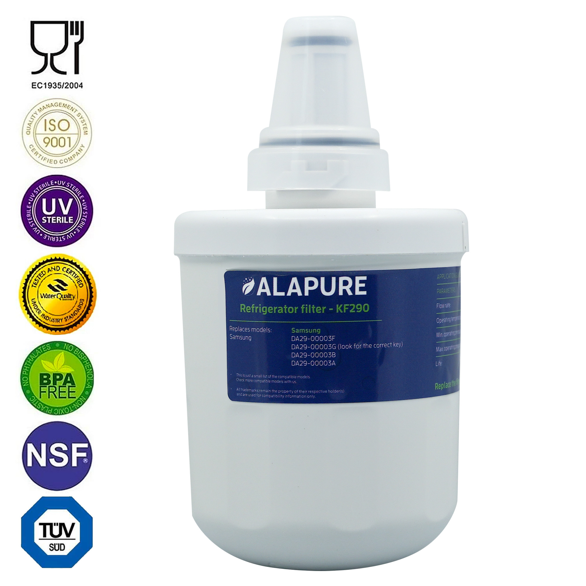Alapure Wasserfilter Geeignet Für Samsung DA29-00003F