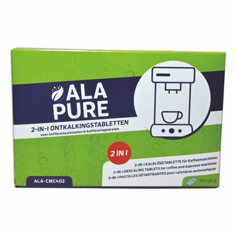Alapure 2-in-1 Entkalkungstabletten 20g Espressomaschine (30 St.)